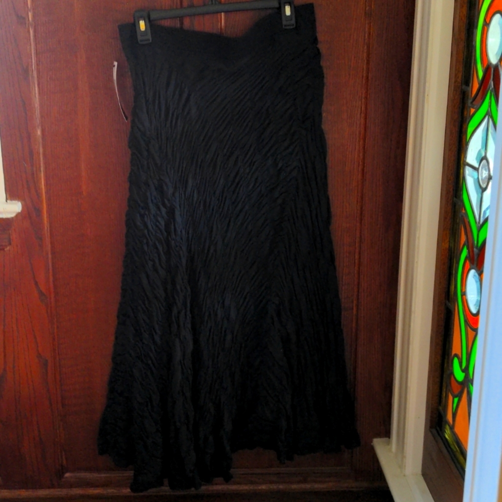 DKNY Black Asymetrical Skirt, large